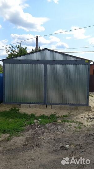 Гараж-ракушка из волнового профиля