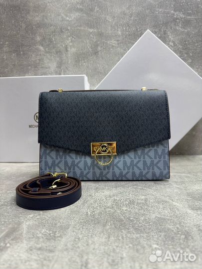 Сумка синяя MK Michael Kors канва