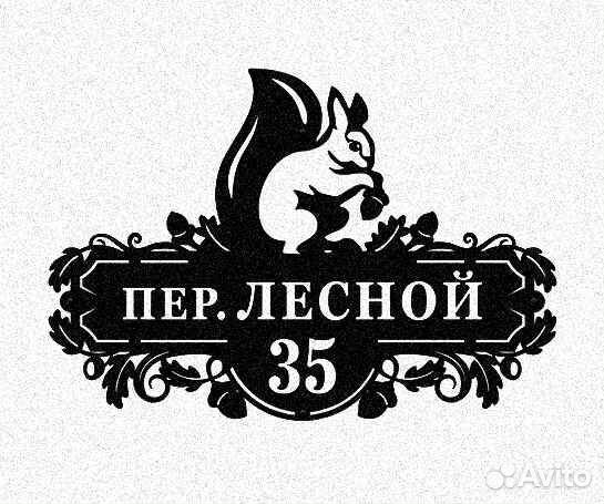 Адресная табличка металлическая