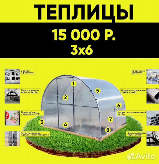 Теплица с поликарбонатом