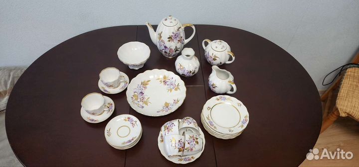 Чайный сервиз лфз золотые листики