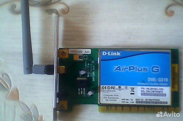 Сетевая карта D-Link AirPlus G 11/54Mbps Wireless