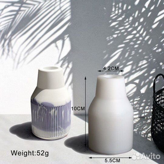 Силиконовый молд Ваза для гипса