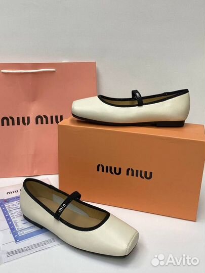 Женские балетки MIU MIU