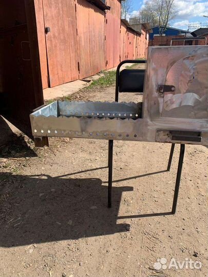 Мангал с печью под казан