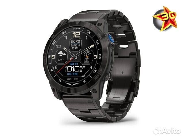 Часы Garmin D2 Mach 1 Pro Titanium Aviator Black 010-02804-81