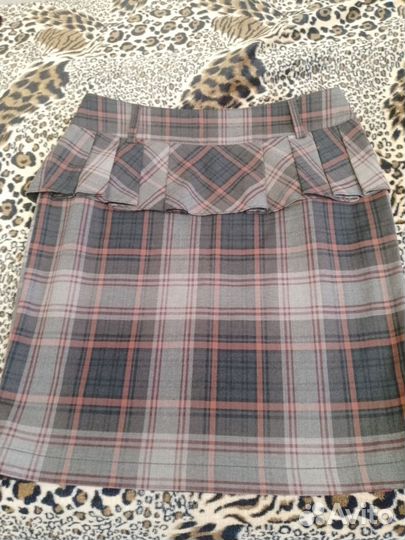 Юбка клетка шерсть
