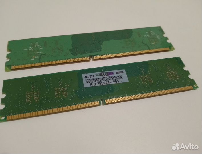 Оперативная память DDR2 512MB (256MB x2)