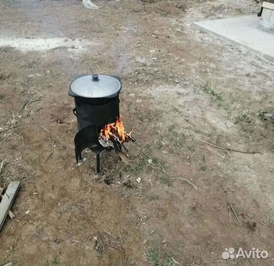 Печь+казан 4литра узбекский