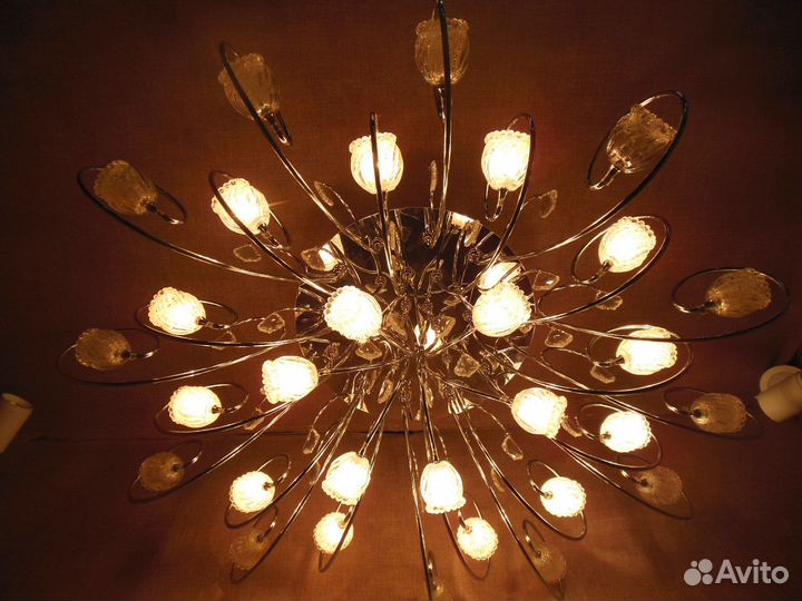 Люстра Потолочная Галоген - 6046/30S хром