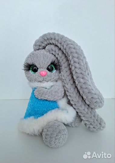 Вязаный заяц. Игрушка заяц ручной работы