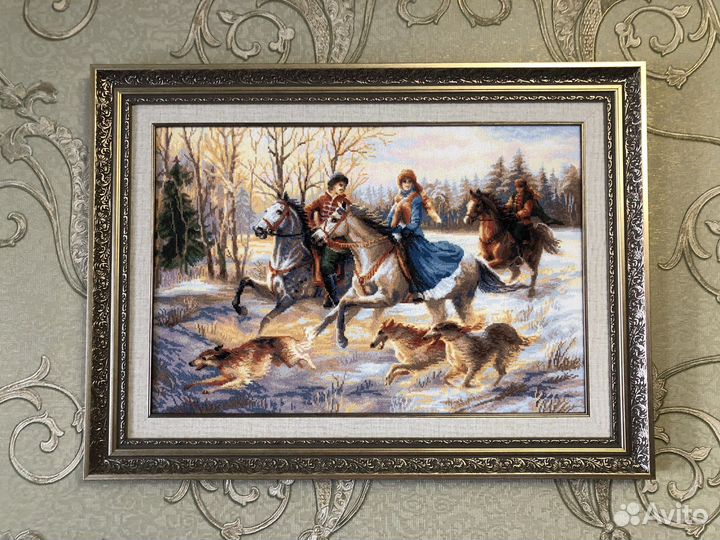 Картина вышитая крестом ручная работа