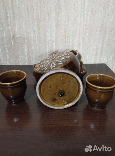 Чайник СССР с двумя чашечками