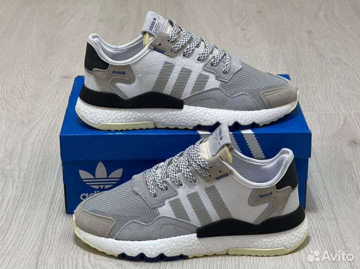 Кроссовки Adidas Nite Jogger Grey White (41-45)