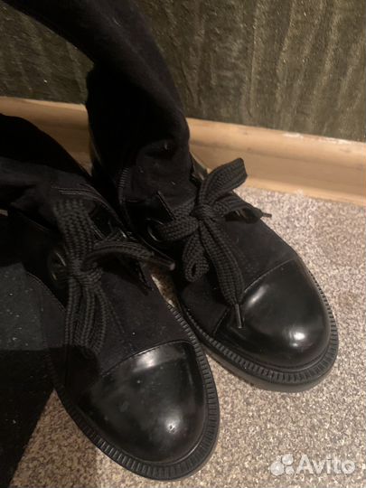 Ботфорты натуральная кожа 36 весна