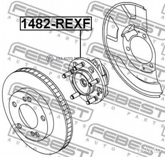 Febest 1482-rexf ступица передняя (ssang yong rext