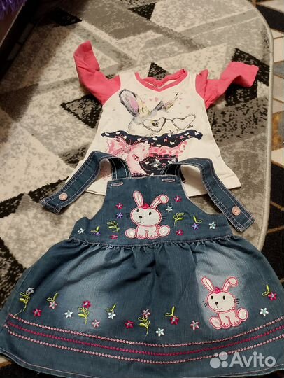 Детские вещи на девочку пакетом 86 92 лето