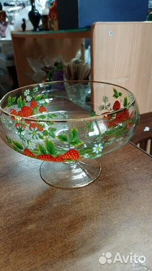 Ваза для фруктов на ножке СССР