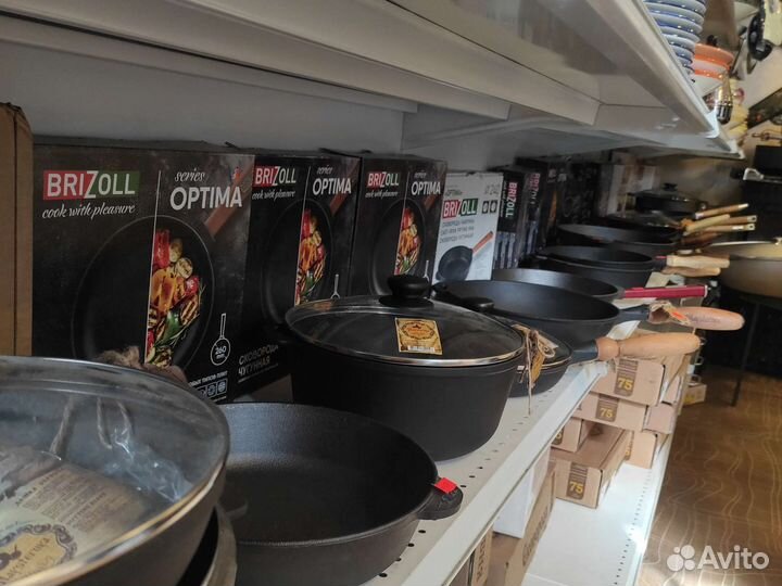 Сковорода чугунная блинная 22см