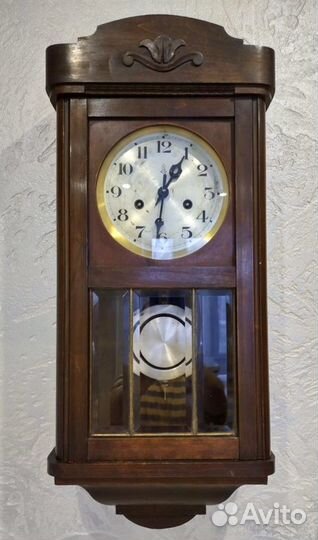 Часы настенные с боем антикварные Gustav Becker