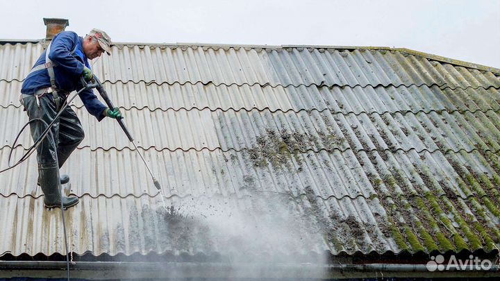 Мойка покраска крыш,фасадов,заборы