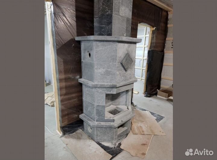 Печь камин теплонакопительная