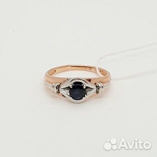 Золотое кольцо с сапфиром 16,5р