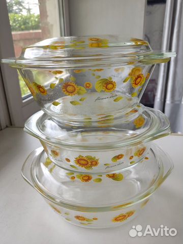 Жаропрочные стеклянные кастрюли набор