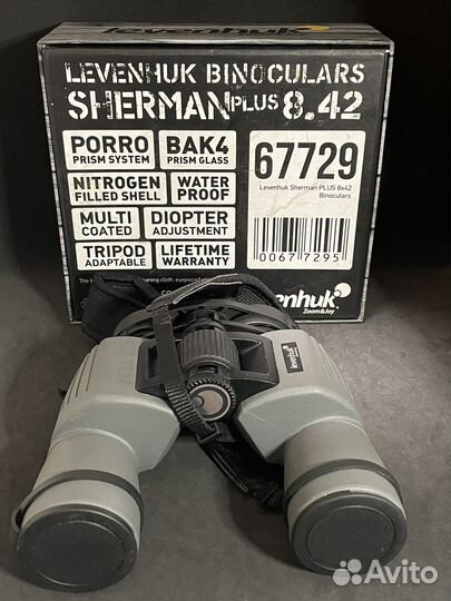Бинокль levenhuk binoculars sherman plus 8.42