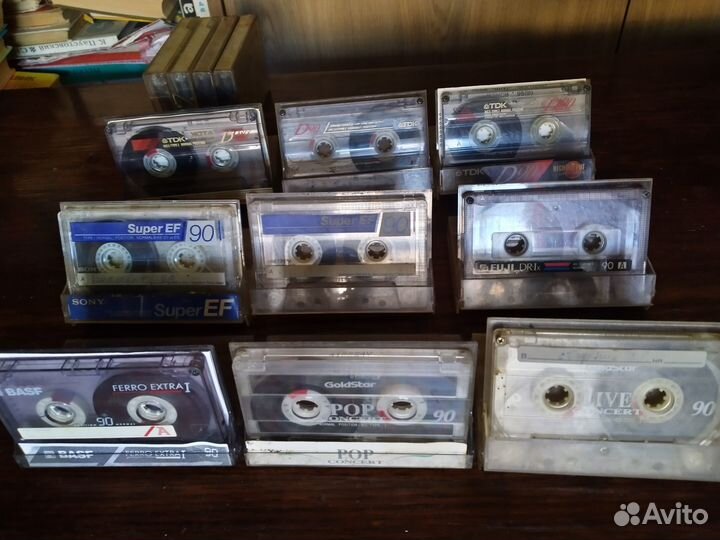 Аудиокассеты TDK D-90, Sony EF-90 и другие