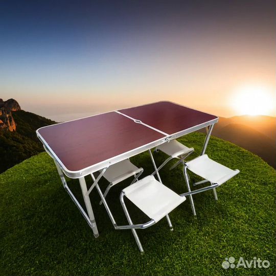 Стол туристический складной +4 стула