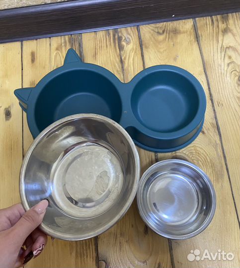 Миска для кошек металлическая