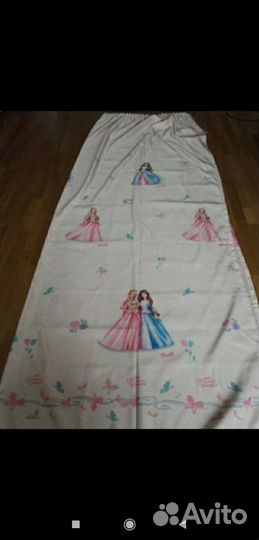 Шторы для девочки, барби матовый атлас