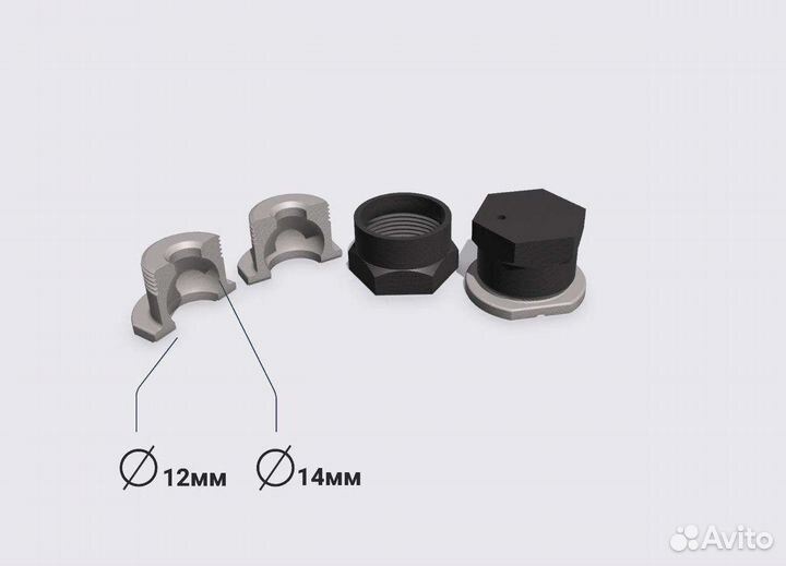 Ремкомплект трапеции стеклоочистителя 12/14/16 мм