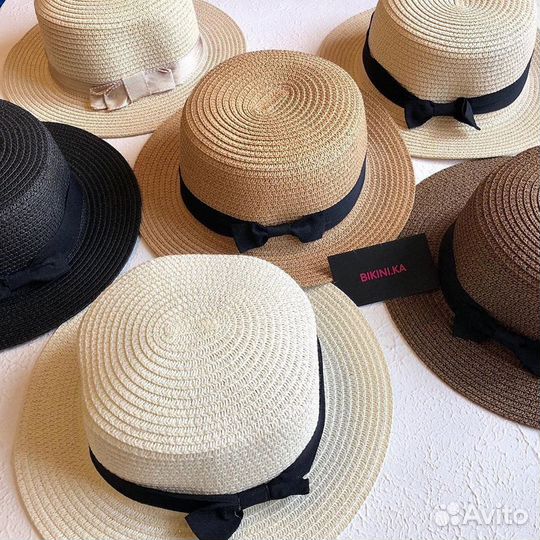 Шляпы Канотье женские пляжные летние
