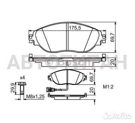 Колодки тормозные дисковые перед Volkswagen passat