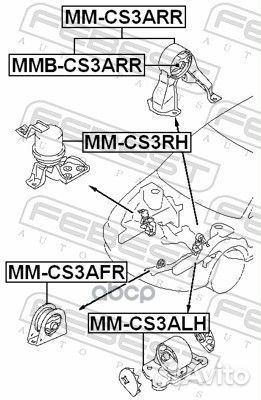 Подушка двигателя правая (гидравлическая) MM-CS