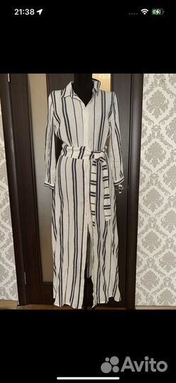 Льняное платье zara, размер М