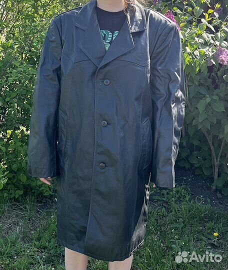 Пальто из натуральной кожи