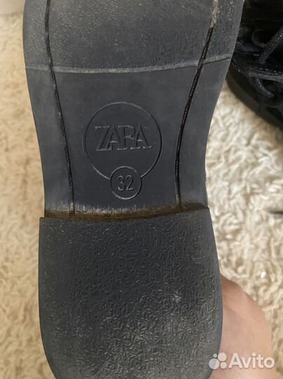 Ботинки кожаные zara 32