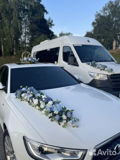 Свадебные украшения на авто