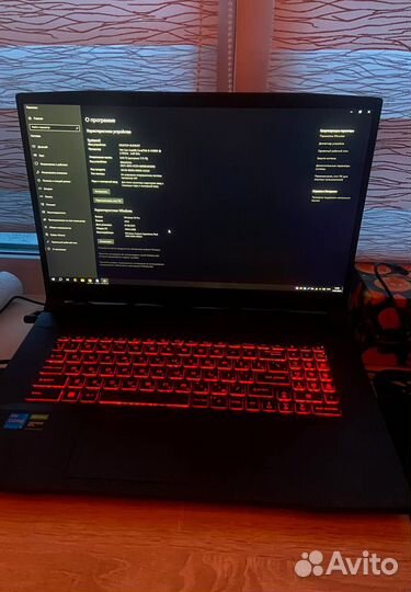 Ноутбук MSI GF76 Katana черный