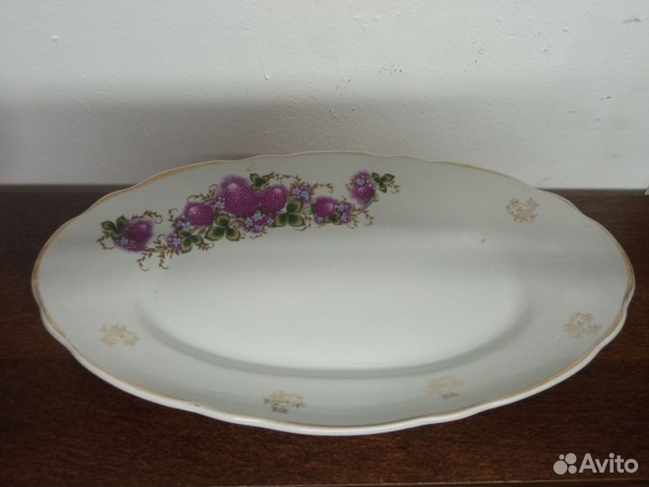 Блюдо. Коростенский фарфор. СССР