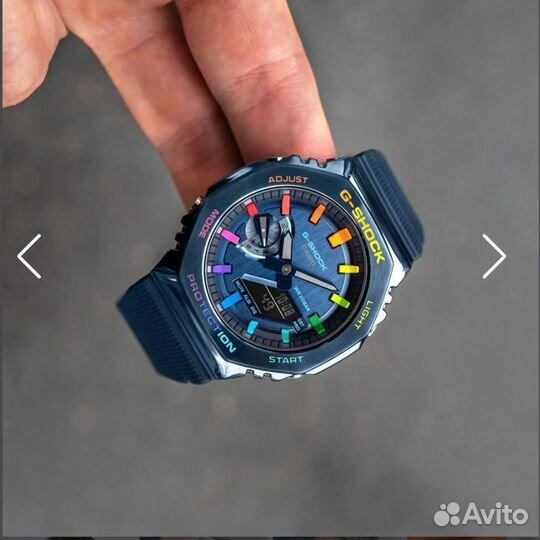 Часы G-Shock GM 2100 CasiOak Blue Rainbow