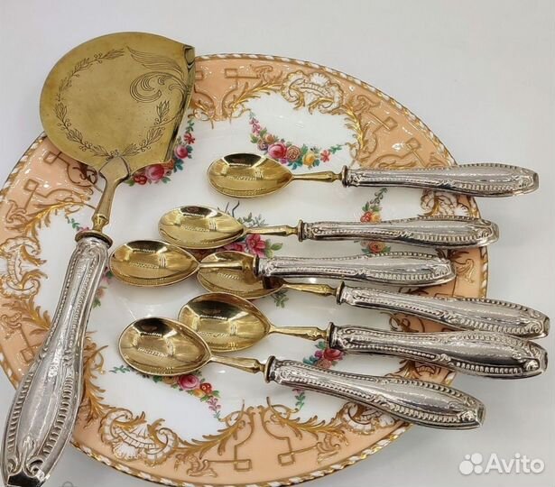 Набор приборов серебро 800 пр Германия 19 век