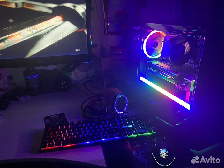 Игровой компьютер E5-2650v2 RX580 4Gb, 16Gb