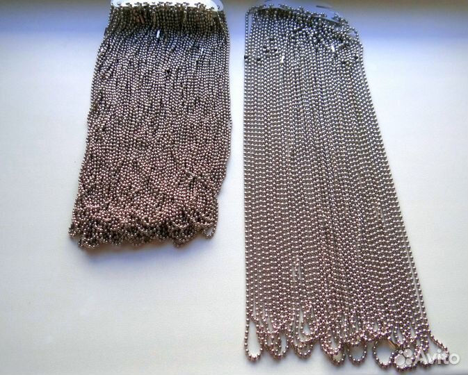 Цепочка шариковая металлическая с замочком