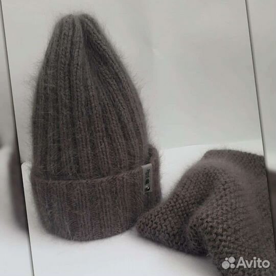 Шапка и снуд ангора