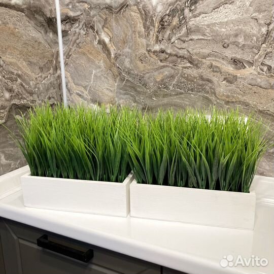 Искусственные цветы осока трава газон