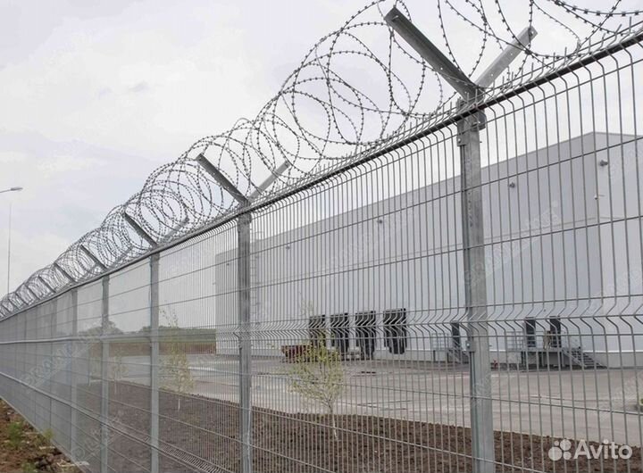 Забор сиз 3Д сетки с установкой промышленная зона